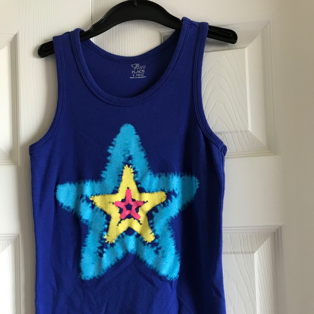 GIRLS SLEEVELESS TANK SHIRT , SZ 10, GAP AND CHILDREN ‘S PLACE BUNDLE, EUC